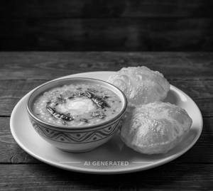 Butter dal tadka + Poori (2 pieces)