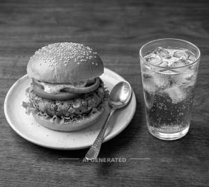 Veg Burger + Soft Drink