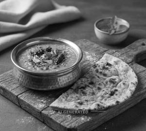 Dal Fry + Tandoori Plain Roti (1 piece)