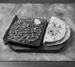 Chana Masala + Plain Roti (2 pieces)