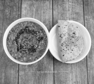 Dal Tadka + Tawa Roti (1 piece)