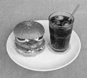 Aloo Tikki Burger + Aerated Drinks