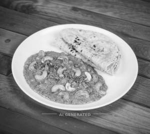 Kaju masala + Plain roti (2 pieces)