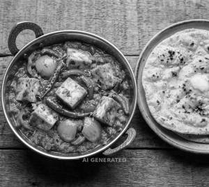 Kadhai Paneer + Tawa Butter Roti (1 piece)