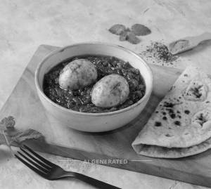 Egg Kosha (2Eggs) + Roti (2 Pieces)