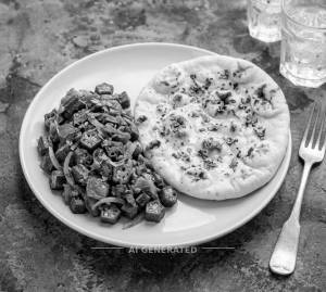 Bhindi Masala + Butter Naan (1 piece)