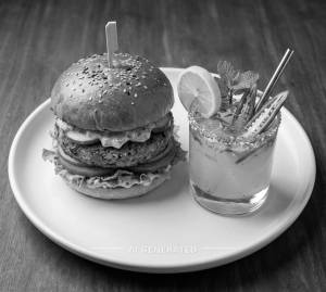 Veg Burger + Spicy Lemon