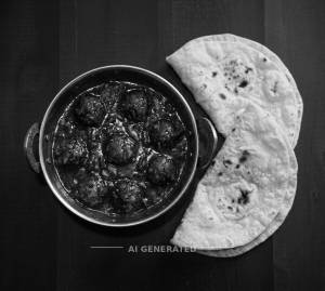 Veg Manchurian Gravy + Plain Roti (2 pieces)