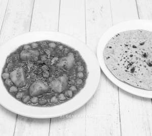 Aloo Chole + Tawa Roti (1 Piece)