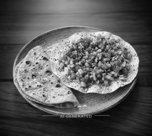 Papad Masala + Tawa Roti (2 pieces)