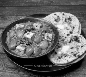 Kadai Paneer + Tandori Roti Butter (2 pieces)