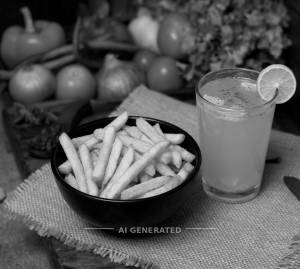 French Fries + Nimbu Pani