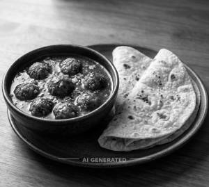 Veg Manchurian Gravy + Tawa Plain Roti (2 pieces)
