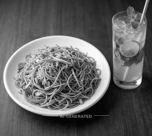 Hakka Noodles + Virgin Mojito Mocktail