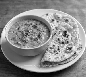 Dal Fry + Tandoori Roti (2 pieces)