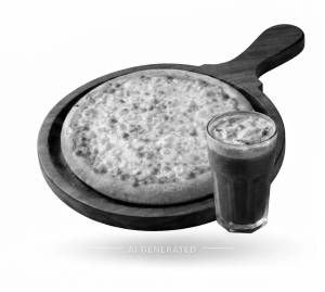 Corn Cheese Pizza + Cold Coffee