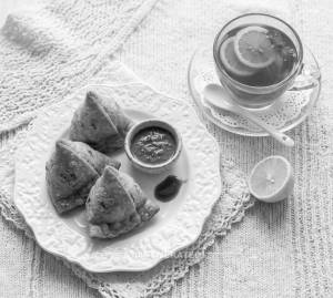 Samosa + Lemon Tea