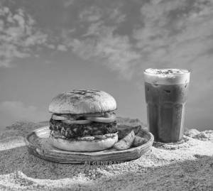 Tandoori Spicy Burger + Cold Coffee