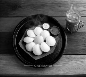 Button Idli + Masala Tea