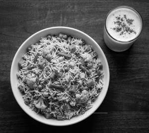 Veg Pulao + Butter Milk