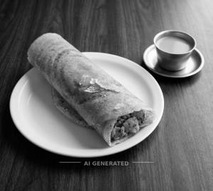 Ghee Roast Masala Dosa [Special] + Tea