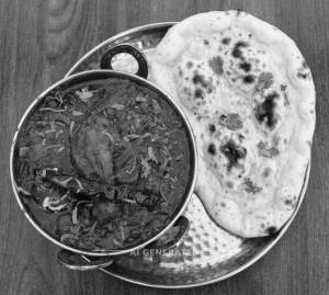 Chicken Kadai + Naan (1 piece)
