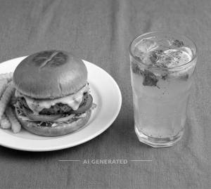 Cheese Burger + Shikanji