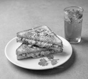 Corn Cheese Sandwich + Blue Ocean