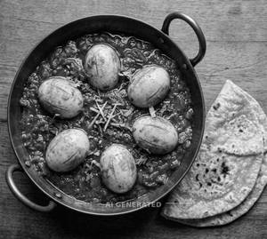 Egg Curry + Roti (2 Pieces)