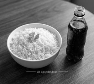 Veg Plain Rice + Cold Drink 250 Ml