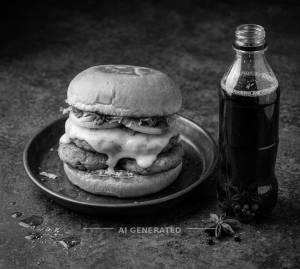 Aloo Tikka Cheese Burger + Masala Cold Drink