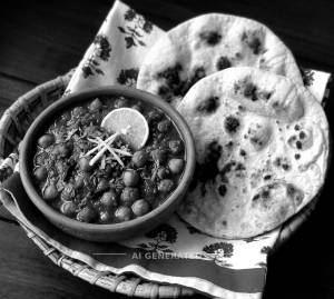 Punjabi Chole + Sada Tandoori Roti (2 pieces)