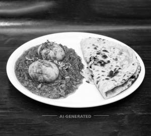 Egg Masala + Tandoori Roti (2 pieces)