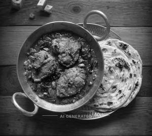 Katla Kalia + Naan Paratha [2 Pieces]