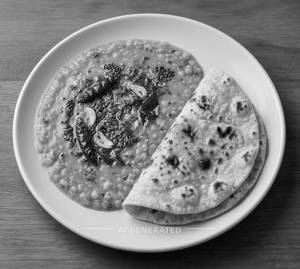 Dal Tadka + Tawa Roti (1 piece)