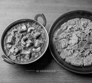 Kaju Paneer + Bajra Bhakri (1 piece)