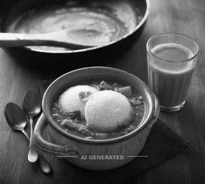 Idli Sambar (2 Pcs) + Tea