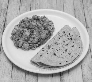 Aloo Bharta + Tawa Roti (2 Pieces)