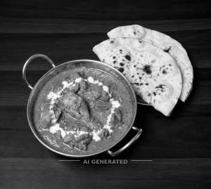 Butter Chicken Masala + Plain Roti (2 pieces)