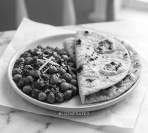 Chana Masala + Plain Tandoori Roti (2 pieces)