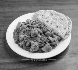 Gobi Masala + Plain Paratha (2 pieces)