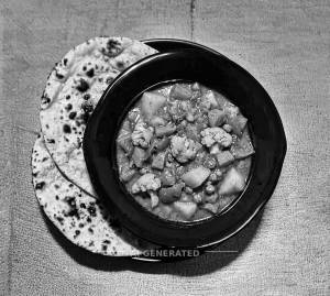 Mix Veg + Tandoori Roti (2 pieces)