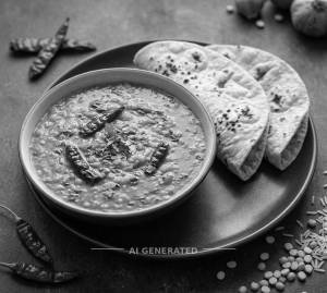 Dal Tadka + Plain Roti (2 pieces)