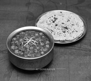 Chole Masala + Tawa Roti (1 Piece)