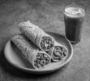 Veg. Roll + Cold Coffee