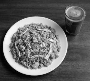 Chicken Fried Rice + Cold Coffee