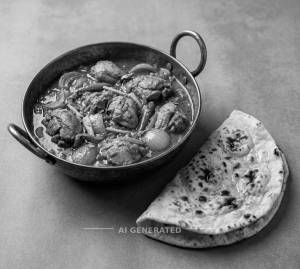 Chicken 2-Pyaza + Tadoori Roti (1 piece)