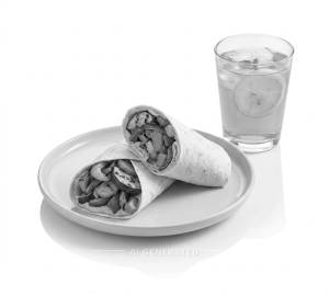 Vegetable Wrap + Lemon Ice Tea
