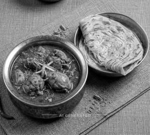 Chicken Curry + Paratha (1 piece)