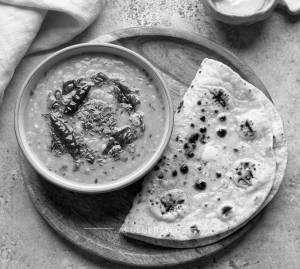 Dal Tadka + Tawa Roti (Butter) (1 piece)